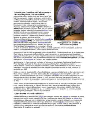 Como Funciona A Ressonância Nuclear Magnética Funcional | DOC