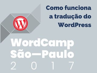 Como funciona
a tradução do
WordPress
 