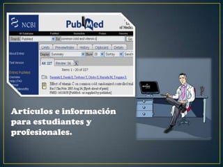Artículos e información
para estudiantes y
profesionales.

 
