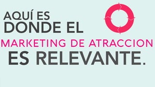 AQUÍ ES
DONDE EL
ES RELEVANTE.  
MARKETING DE ATRACCION
 