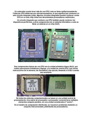 Como funciona la cpu | DOCX