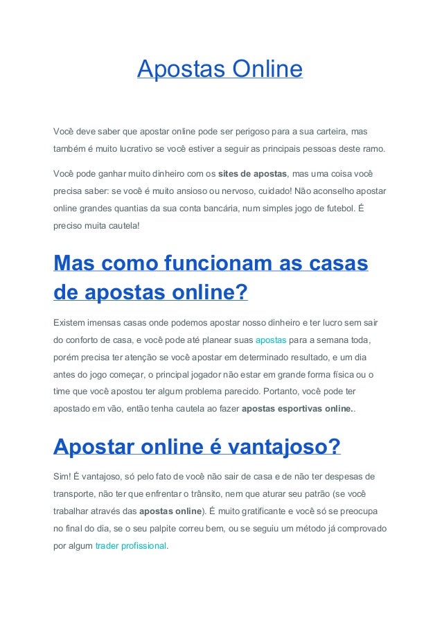Como ganhar dinheiro na internet apostas Como ganhar dinheiro na internet apostas