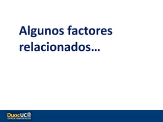 Algunos factores
relacionados…
 