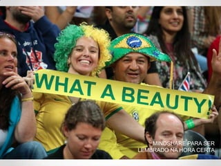 MINDSHARE PARA SER
LEMBRADO NA HORA CERTA.
 