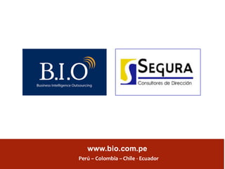 www.bio.com.pe
Perú – Colombia – Chile - Ecuador
 