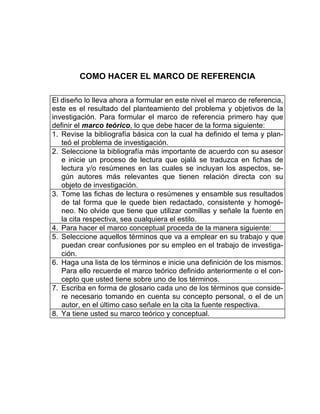 Como hacer el marco de referencia | PDF