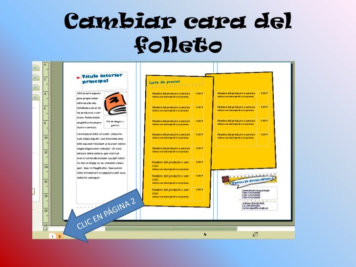 como hacer folletos