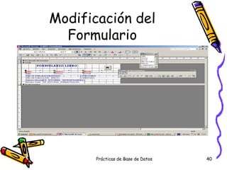 Modificación del Formulario 