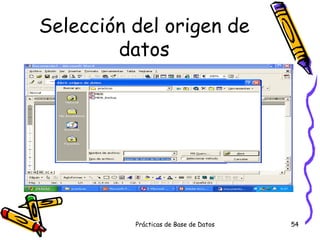 Selección del origen de datos 