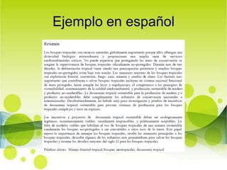 Ejemplo en español