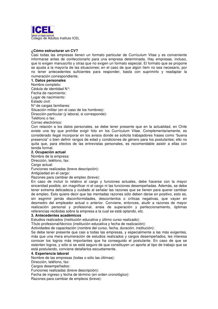 formato curri