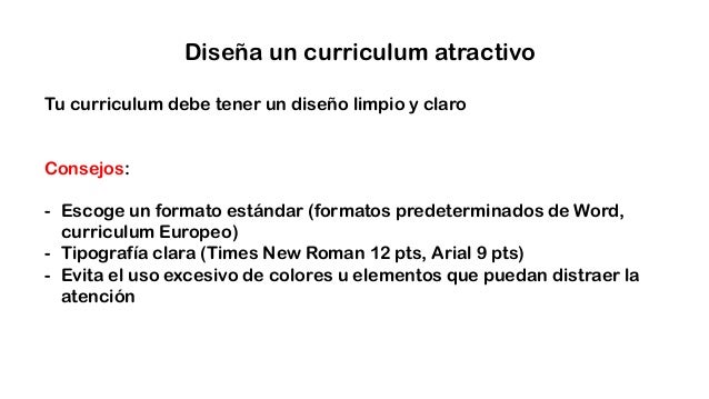 Como Hacer Un Buen Curriculum