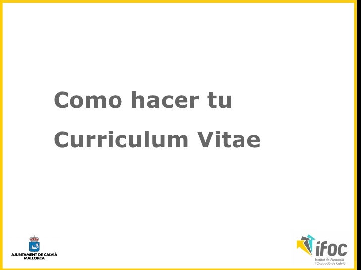 como hacer un curriculum vitae ipn