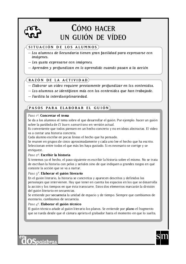 Como hacer un guión de video Como hacer un guión de video