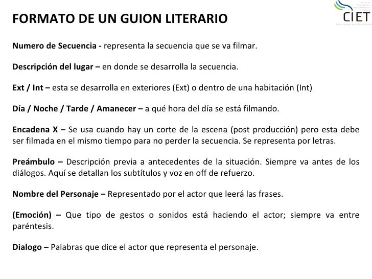 2. El Guión Literario
