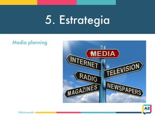 5. Estrategia
@doloresvela
Media planning
 
