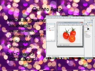 Tercer Paso. Escalamos la imagen. Herramienta de escalar. 