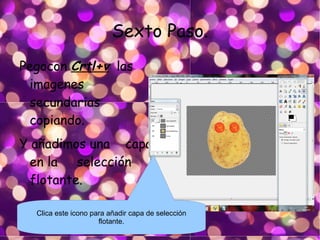 Cuarto Paso. Seleccionamos por color, la parte de la imagen que no queremos, y borramos. 