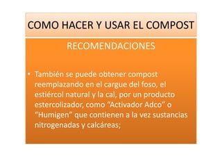 Como Hacer Y Usar El Compost