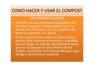 Como Hacer Y Usar El Compost