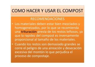 Como Hacer Y Usar El Compost