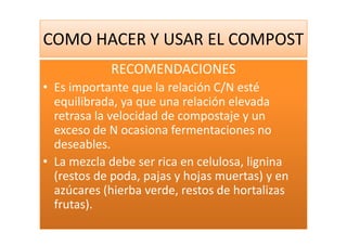 Como Hacer Y Usar El Compost