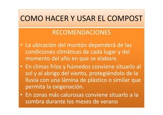 Como Hacer Y Usar El Compost