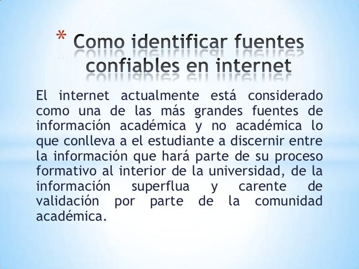 Como identificar fuentes confiables en