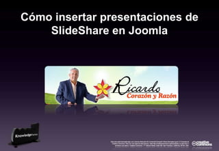 Cómo insertar presentaciones de SlideShare en Joomla 