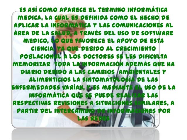 Como influye la informatica en la medicina