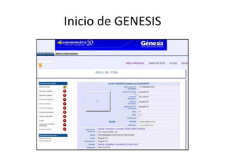 Inicio de GENESIS
 