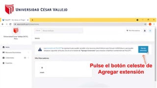 Pulse el botón celeste de
Agregar extensión
 