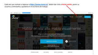 Pasos básicos para iniciar en VISME | PDF