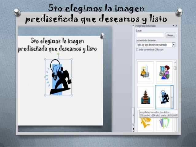 Como insertar imagen prediseñada en Power Point