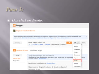  Das click en diseño.