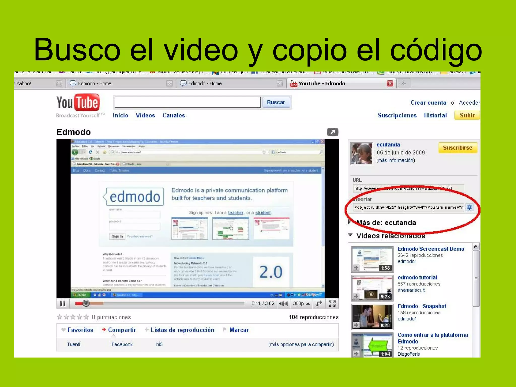 En Edmodo hago clic en Link