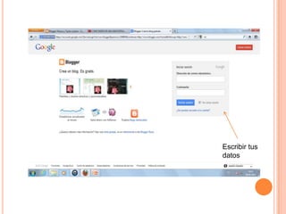 Escribir tus
datos
 