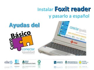 Instalar  Foxit reader y pasarlo a español  