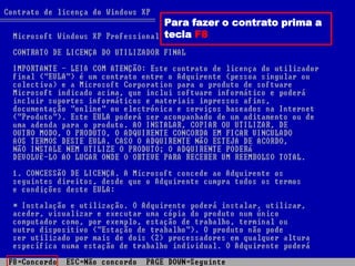 Para fazer o contrato prima a
tecla F8
 