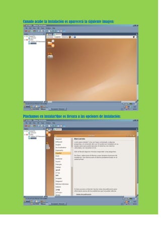 Cunado acabe la instalación os aparecerá la siguiente imagen:




Pinchamos en instalar!Que os llevara a las opciones de instalación:
 