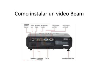 Como instalar un video Beam 