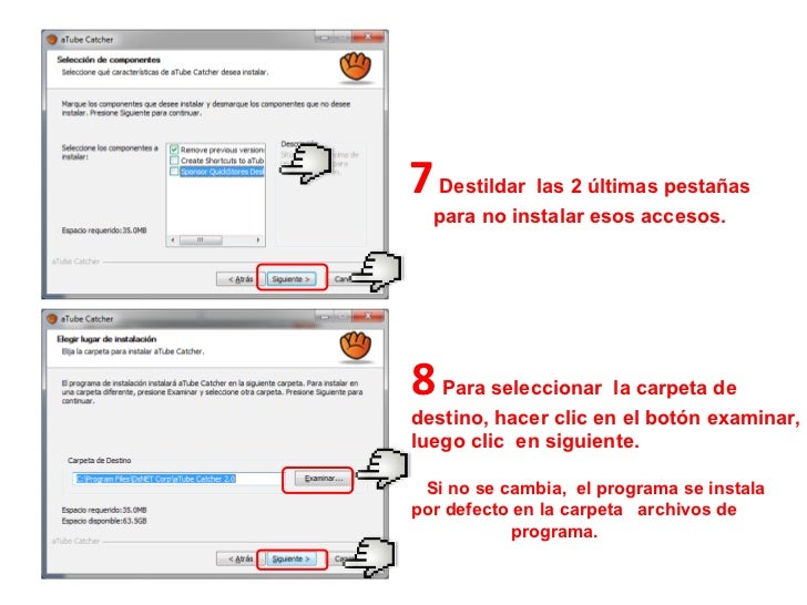 Como instalar y descargar videos con atube catcher