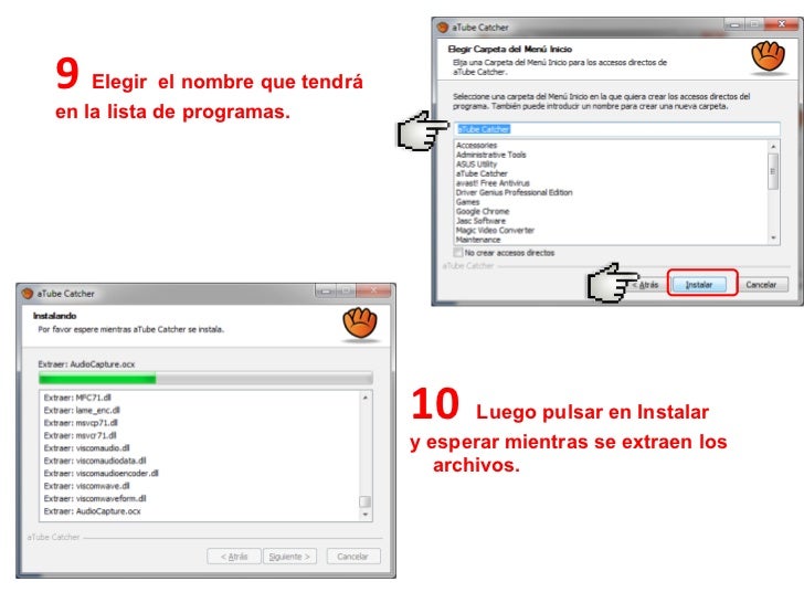 Como instalar y descargar videos con atube catcher