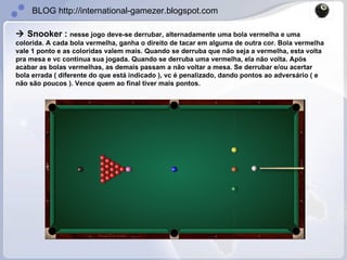 Regras Do Gamezer, PDF, Snooker