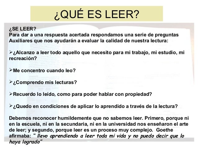 Como leer un libro