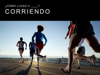 C O R R I E N D O
¿ C Ó M O L L E G O A _ _ _ _ ?
 
