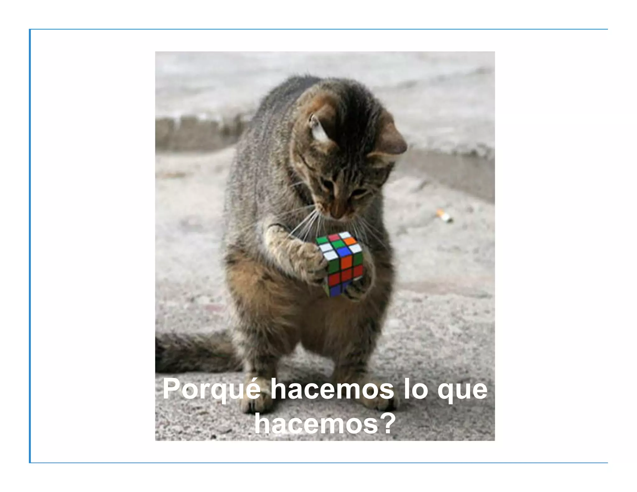 Porqué hacemos lo que
     hacemos?
 