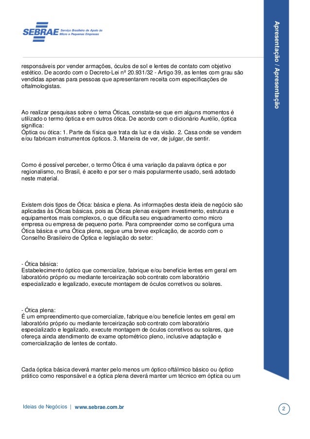 Como Montar Uma Otica Como Montar Uma Otica