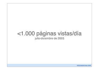 <1.000 páginas vistas/día
      julio-diciembre de 2003




                                microsiervos.com
 