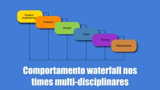 Comportamento waterfall nos
times multi-disciplinares
 